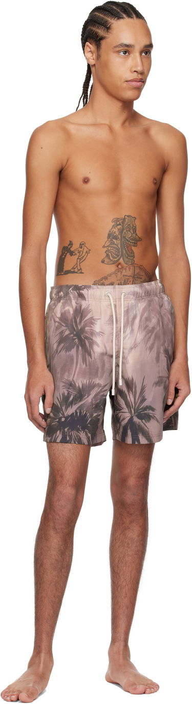 Kopalke Palm Angels Palm Angels Sunset Palm Swim Shorts Rjava | PMFD012S25FAB0026110, 3