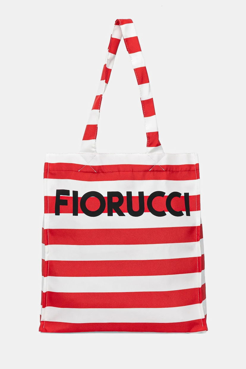 Tote bag Fiorucci Fiorucci Logo Print Nylon Tote Bag Rdeča | W02FPABA275NY01RD02