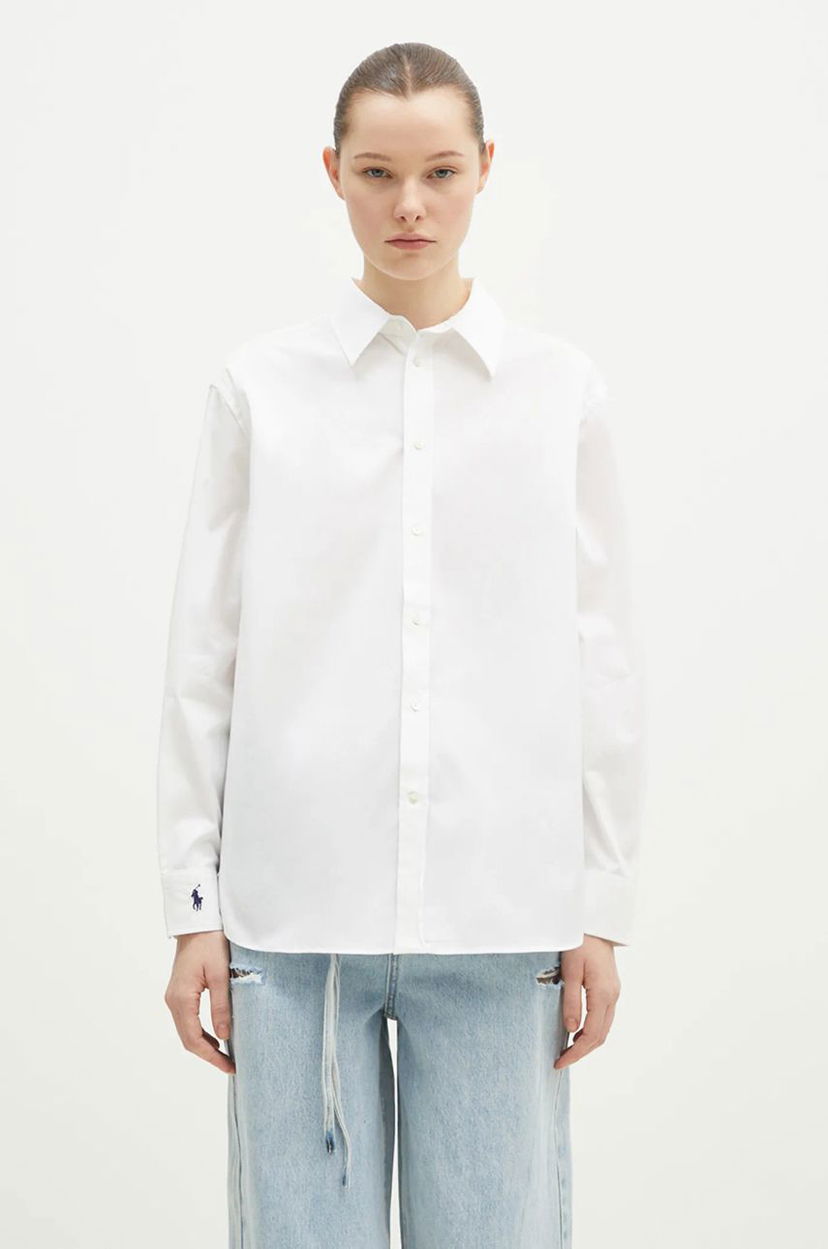 Srajce Polo by Ralph Lauren Polo Ralph Lauren Relaxed Fit Long Sleeve Button-Down Shirt Bela | 211968219