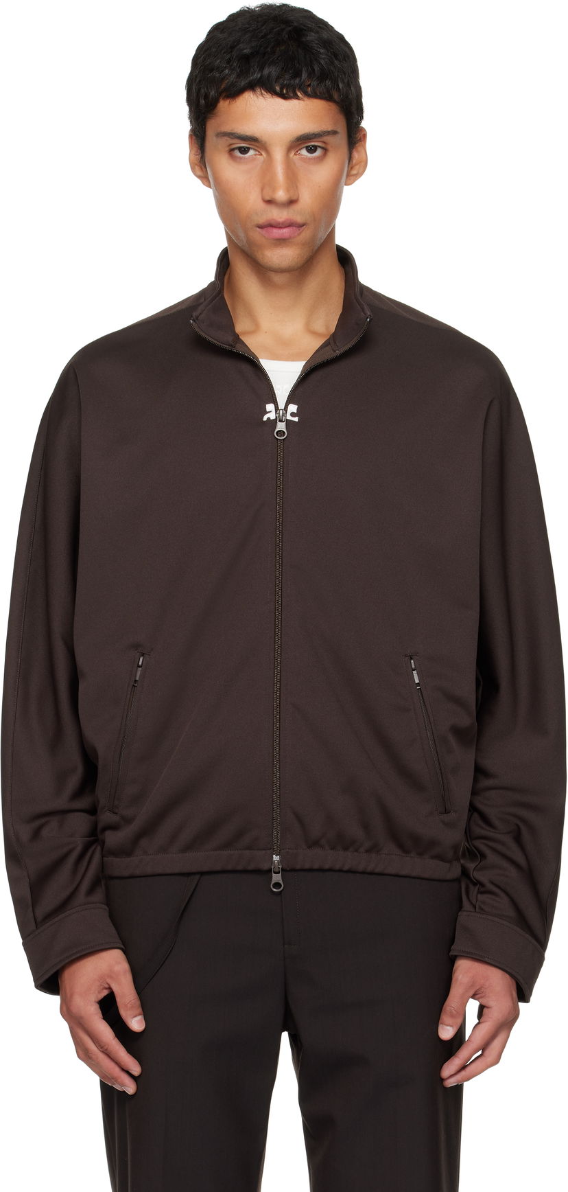 Jakna Courrèges Courrèges Interlock Tracksuit Jacket Rjava | 325JVE134JS0250