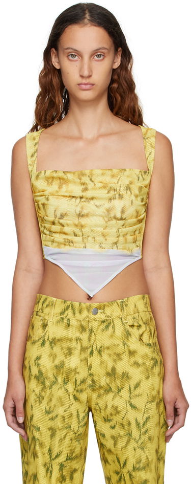 Majica brez rokavov Miaou Miaou Tati Tank Top Rumena | 7031PM2SBD, 0