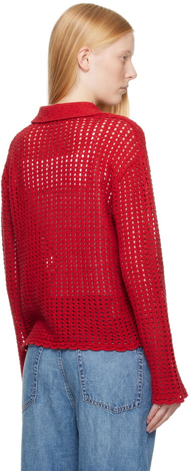 Pleteni pulover rag & bone Rag & Bone Khloe Knit Cardigan Rdeča | WAS25P020BR20, 2