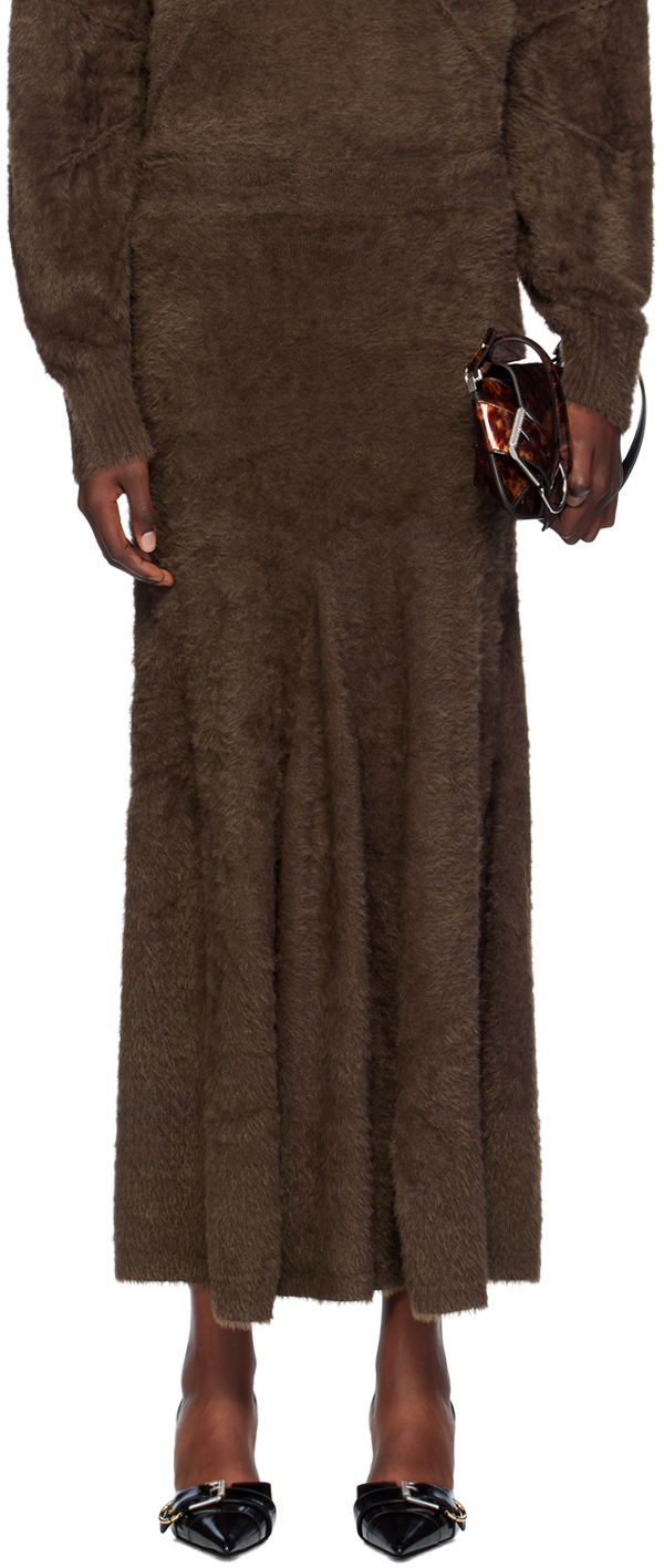 Krila Helmut Lang Helmut Lang Grunge Maxi Skirt Rjava | O06HW701