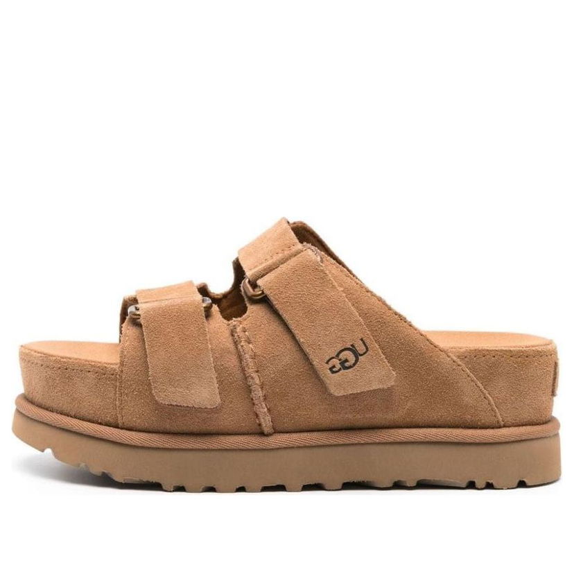 Superge in čevlji UGG Goldenstar Hi Suede Platform Slides Rjava | 1155458-CHE
