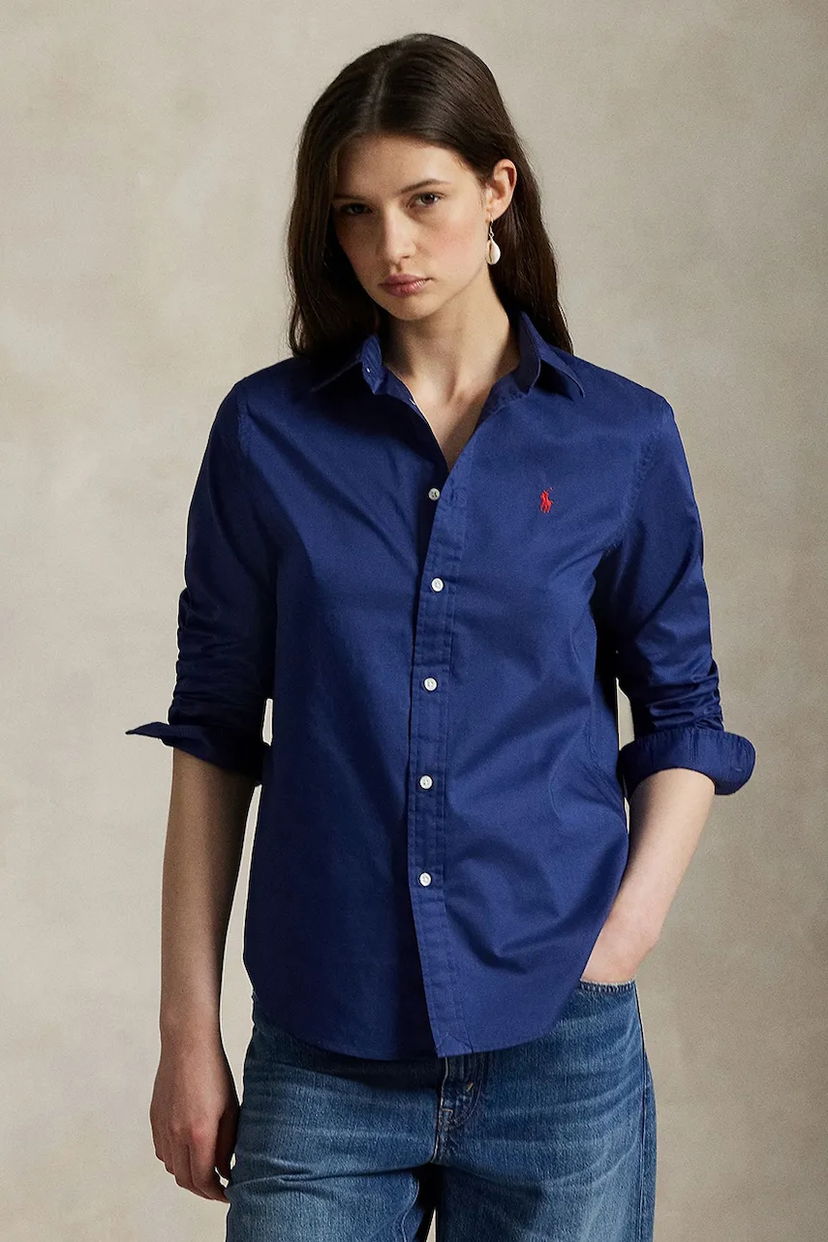 Srajce Polo by Ralph Lauren Polo Ralph Lauren Classic-Fit Cotton Shirt Modra | 211A92177