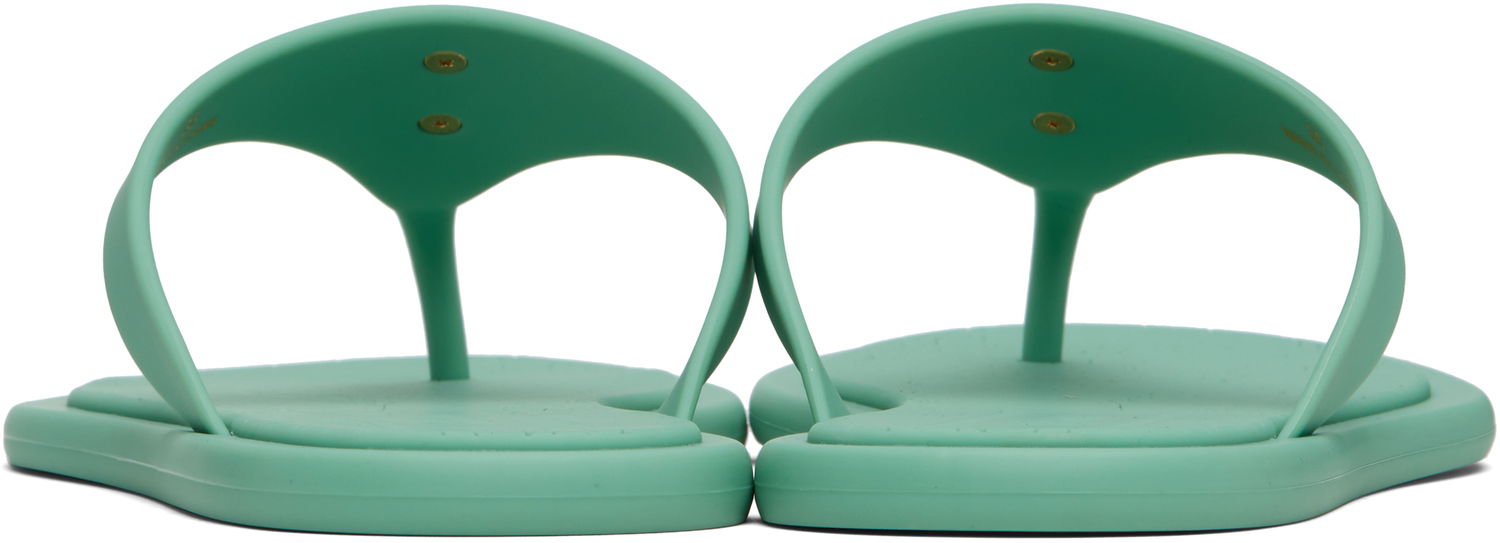 Modni dodatki Versace Versace Alia Rubber Flat Sandals Zelena | 1016248_1A10983, 1