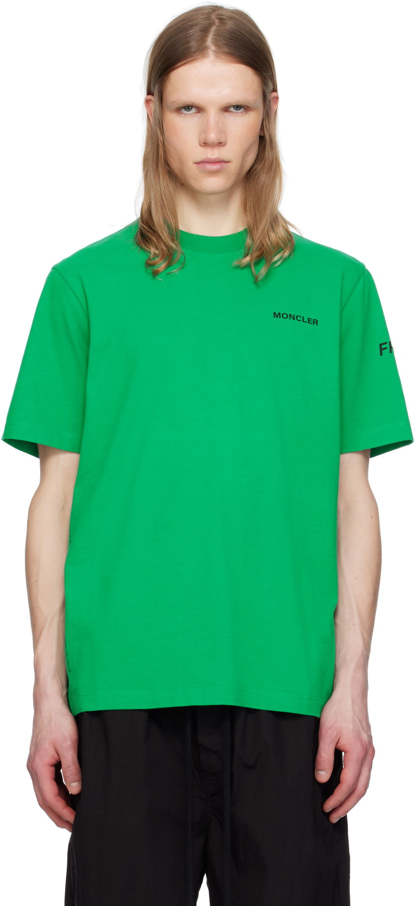 Majica Moncler Moncler Genius x FRGMT Hiroshi Fujiwara Maxi Logo T-Shirt Zelena | K109U8C00002M3265