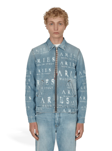 Jakna Aries Destroyed Jean Jacket Modra | FTAR70001 BLU
