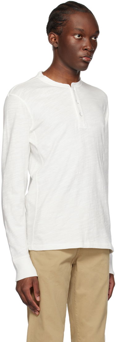 Majica rag & bone Rag & Bone Long Sleeve Henley Shirt Bela | M000T656G, 1