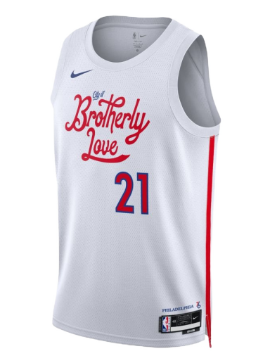 Dres Nike NBA Dri-FIT Joel Embiid Philadelphia 76ers City Edition 2022 Swingman Jersey Bela | DO9606-101