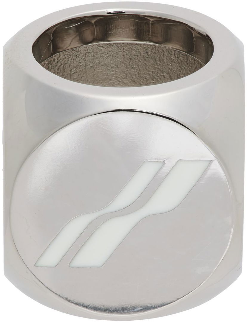 Prstan We11done We11done Logo Dice Ring Kovinski | WD-AJ1-22-704-U-WH