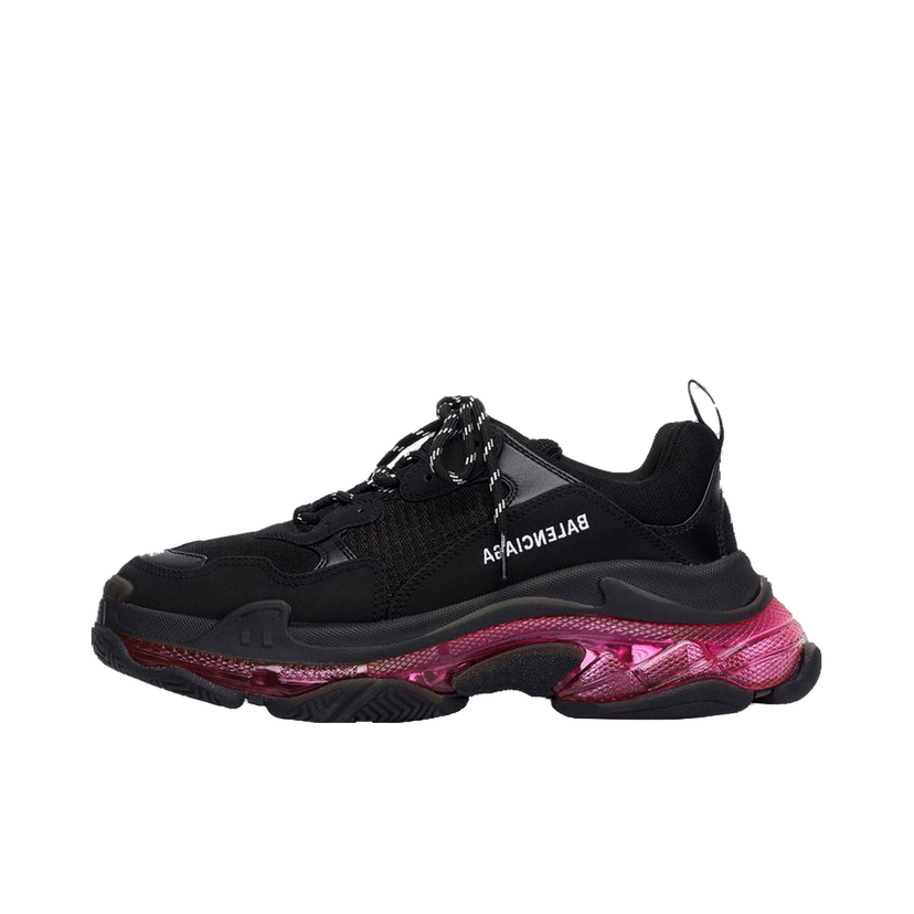 Superge in čevlji Balenciaga Triple S Clear Sole Neon Pink Črna | 541624W2FR11053
