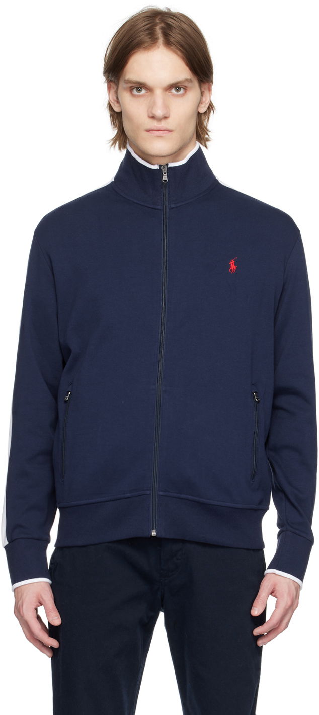 Pulover Polo by Ralph Lauren Polo Ralph Lauren Embroidered Track Jacket Mornarica | 710743326004