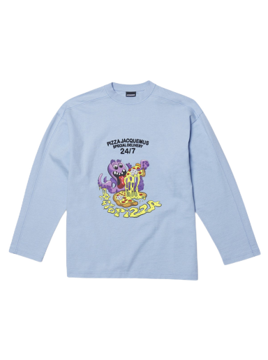 Majica Jacquemus Le Octopizza Oversized Modra | 226JS057-2102-3CB