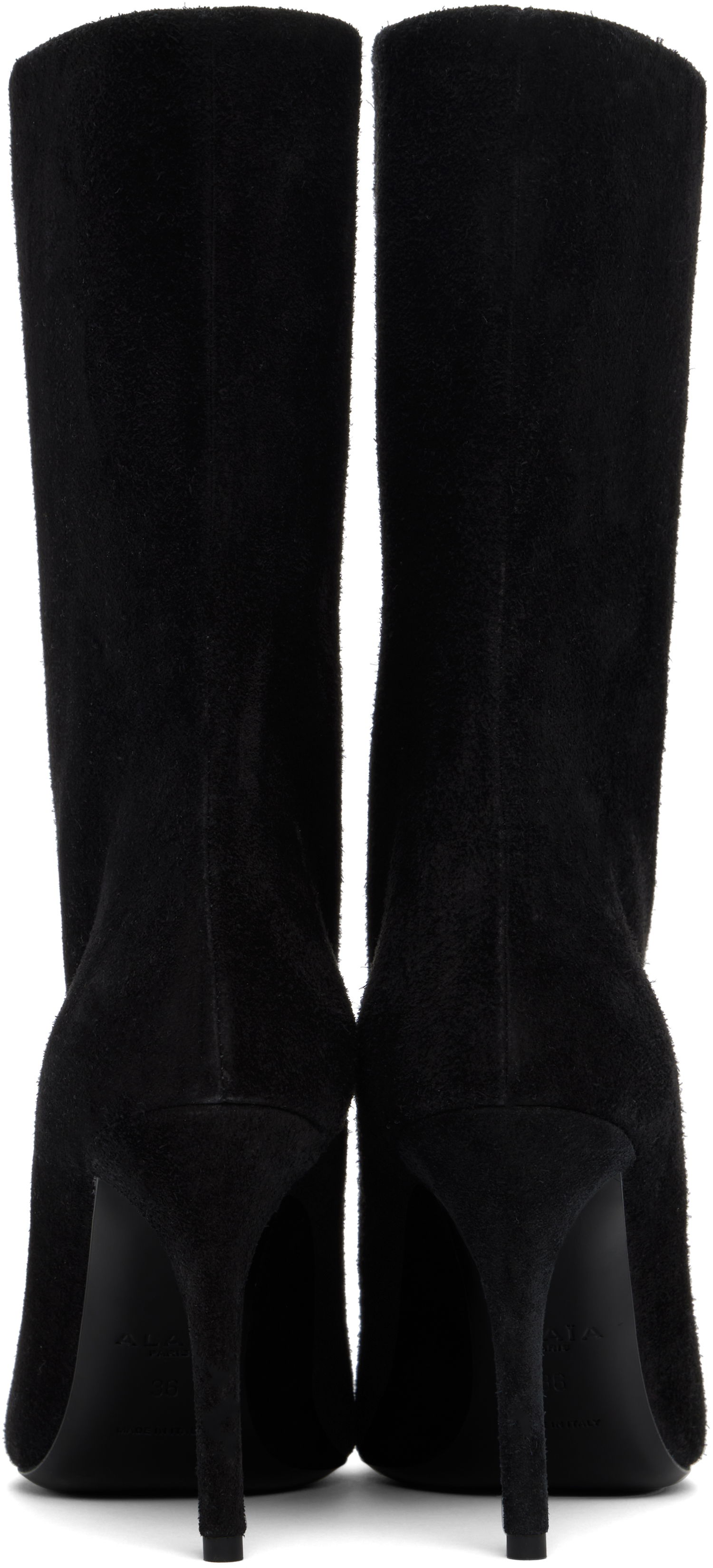 Oblačila Alaïa ALAÏA Low 90 Suede Boots Črna | AA3B098CK177, 1