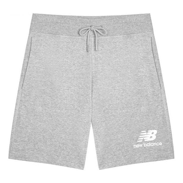 Kratke hlače New Balance Essentials Stacked Logo Suit Shorts Siva | AMS03558-AG
