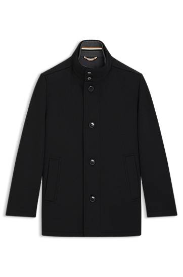 Plašči BOSS Relaxed-fit coat in wool and cashmere Črna | 50549193