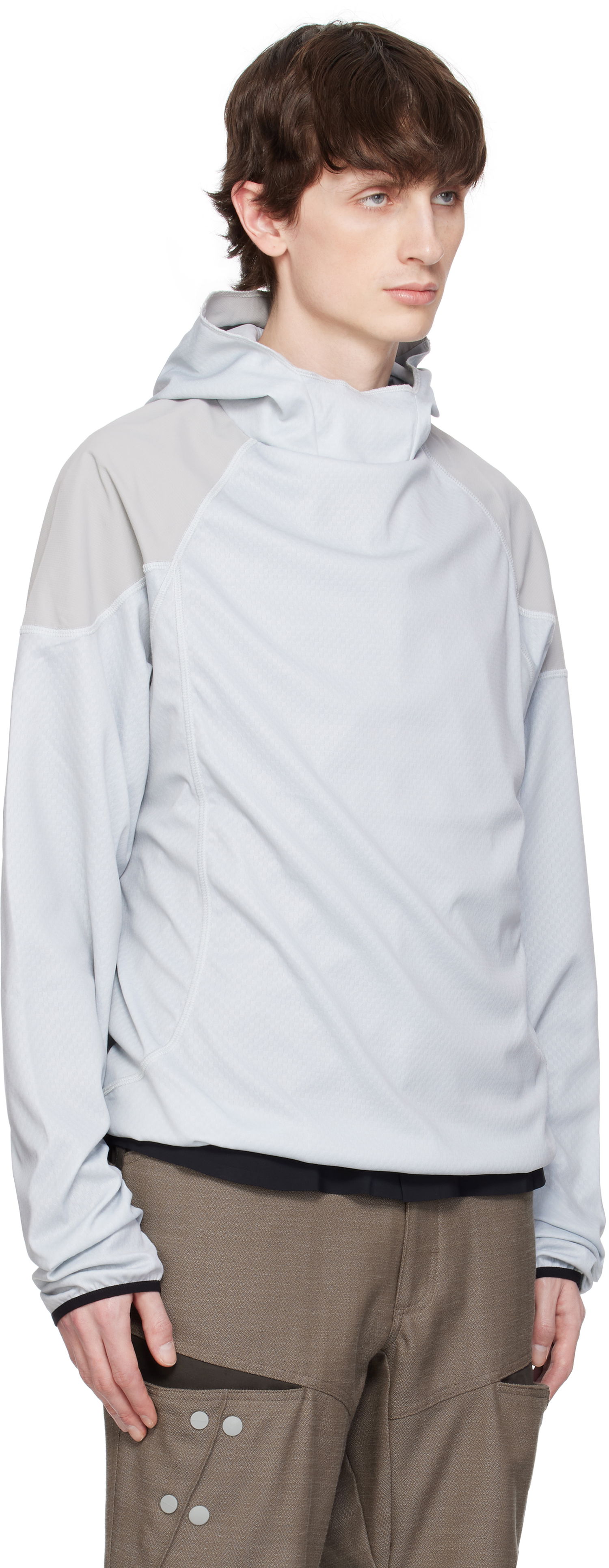 Pulover GR10K GR10K Combact Hoodie Siva | BG824122EI, 1