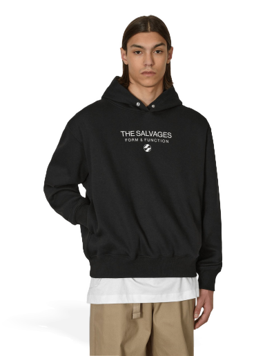 Pulover The Salvages Hypnotic Snap Hooded Sweatshirt Črna | XSS230633BLK BLACK