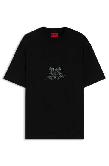 Majica BOSS Collegiate Logo T-Shirt Črna | 50542817