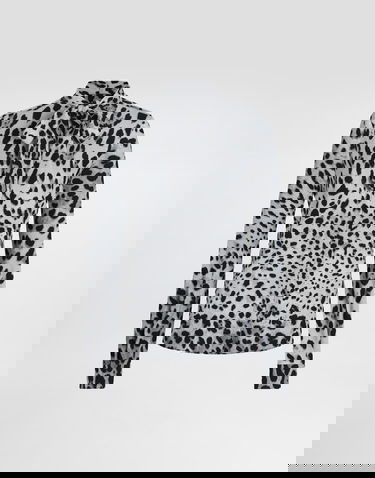 Srajce Dolce & Gabbana Leopard Charmeuse With Bow Bela | F5T19TFSADDHI13N, 0