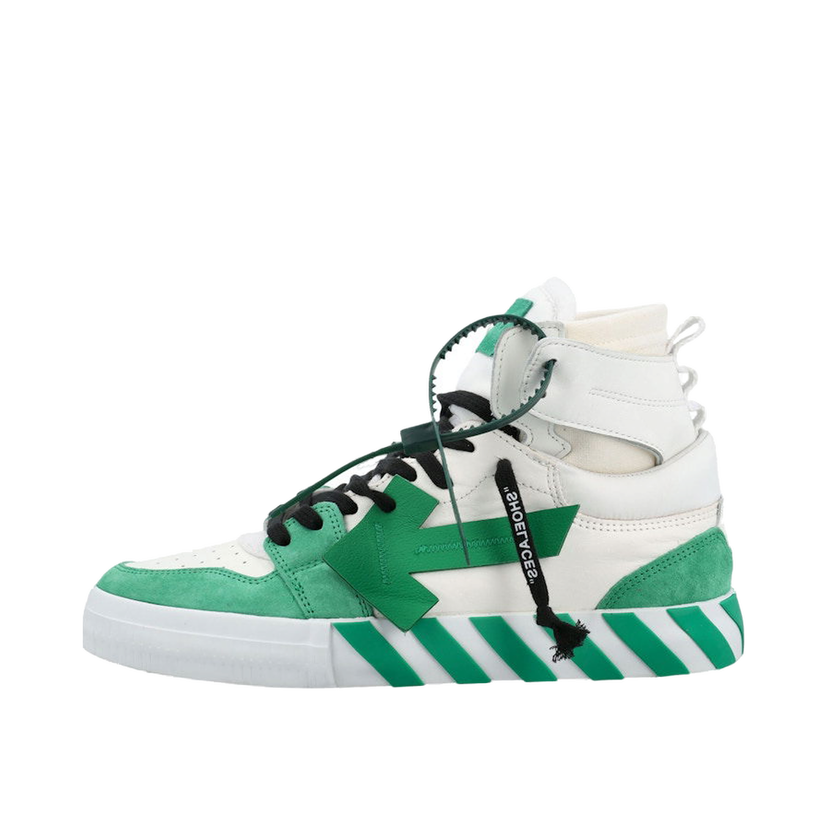 Superge in čevlji Off-White Vulc High White Green Zelena | OMIA225F22LEA0010155