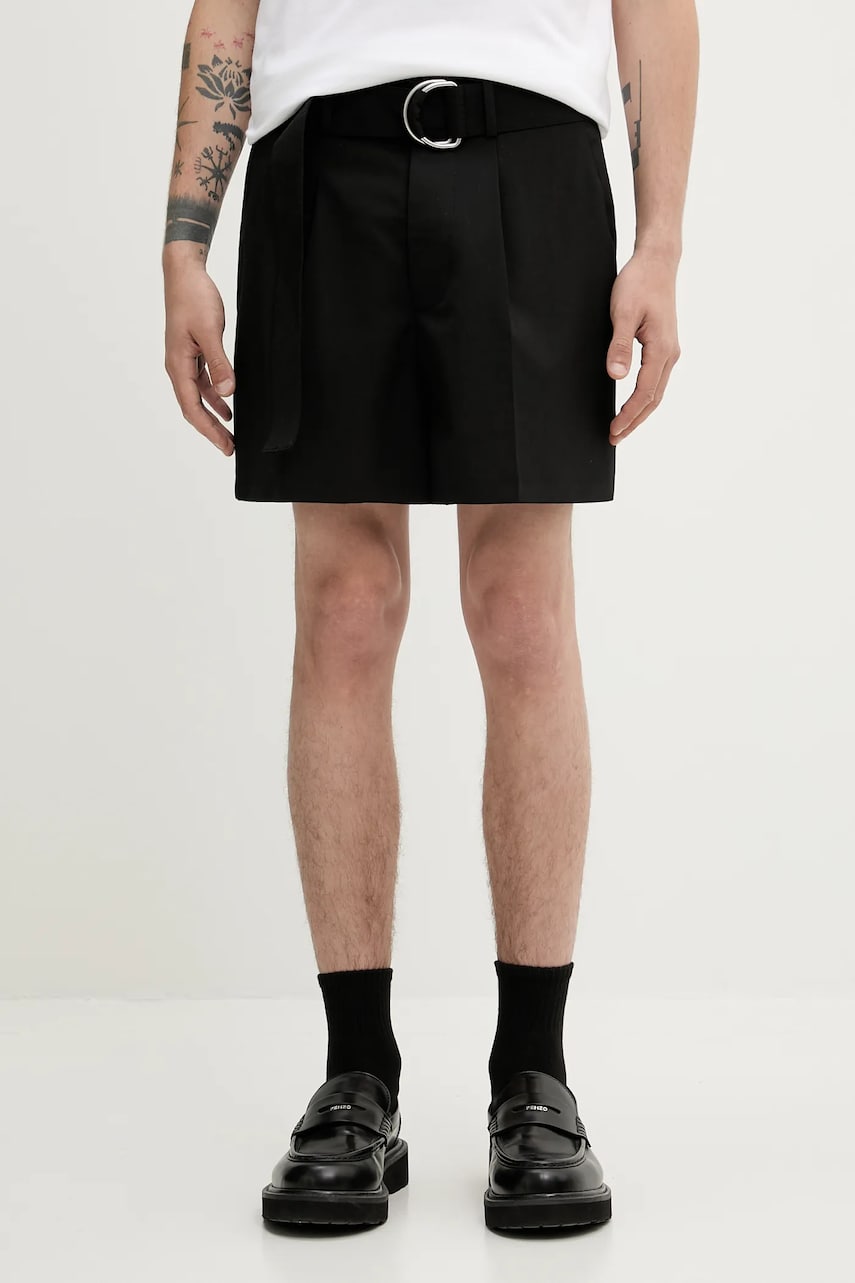 Kratke hlače Nanushka Nanushka Ollie Wool Blend Shorts Črna | NM25SSST12699, 0