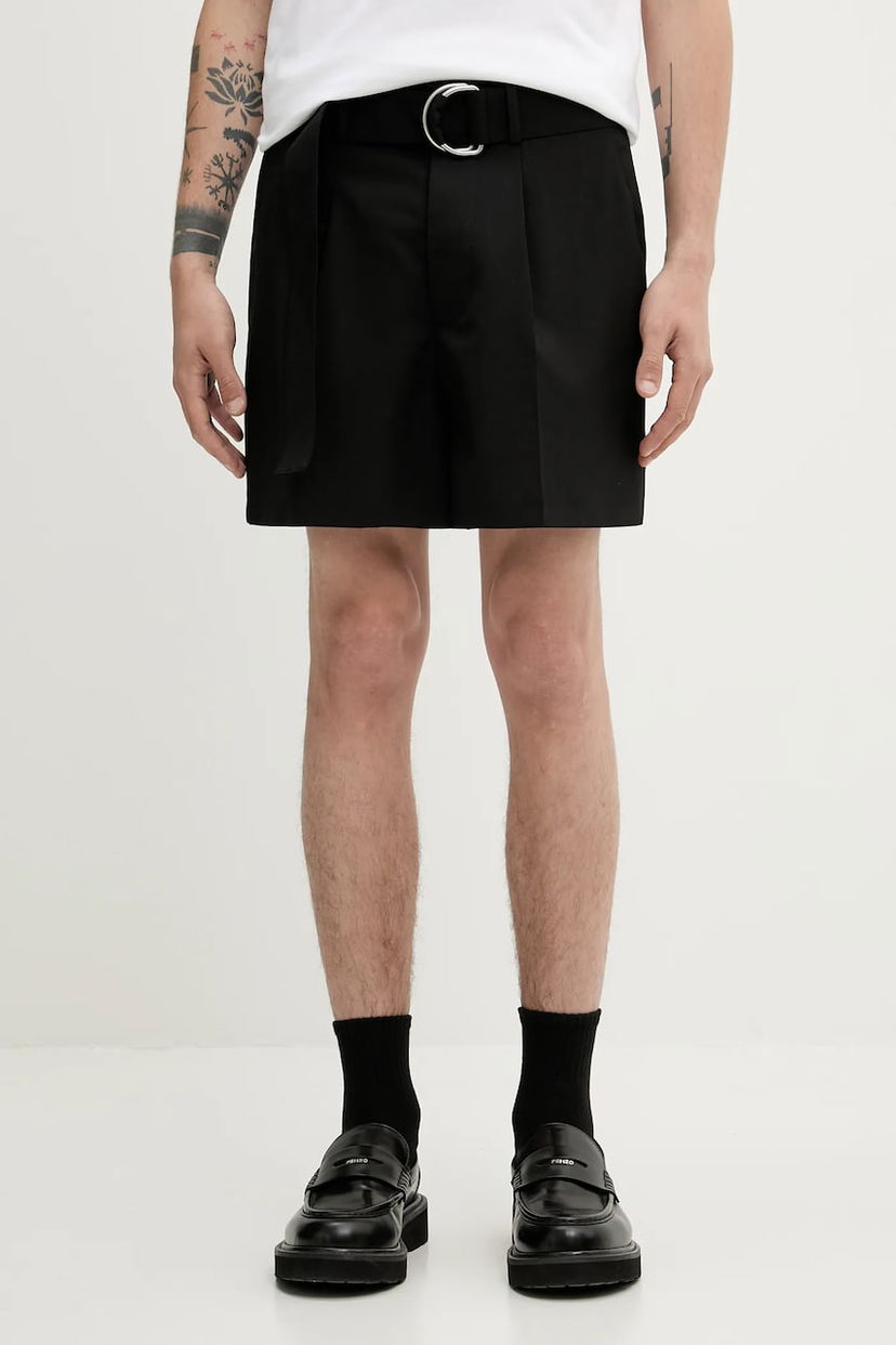 Kratke hlače Nanushka Nanushka Ollie Wool Blend Shorts Črna | NM25SSST12699