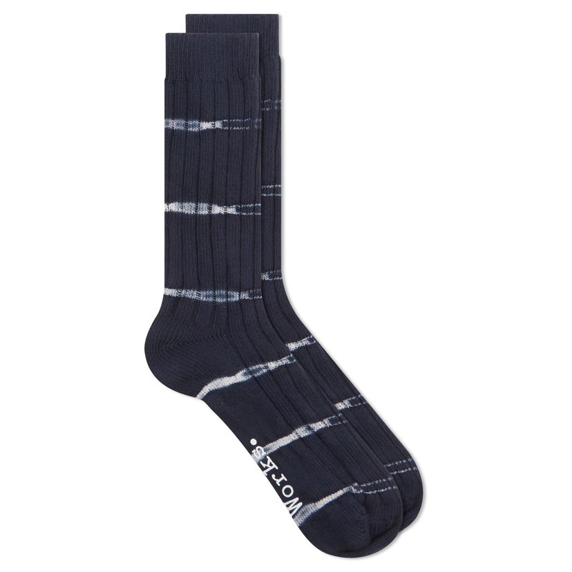 Nogavice Universal Works Tie Dye Socks, Size Large Mornarica | 23770-NVY