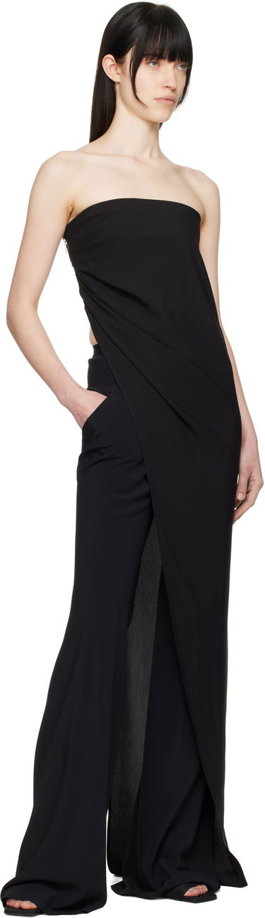 Obleke Rick Owens Rick Owens Hollywood Lido Draped Strapless Top Črna | RP01E7135 Y, 3