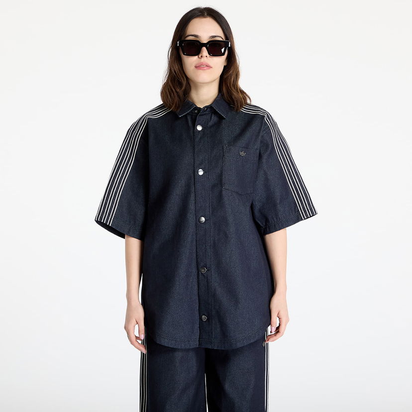 Srajce adidas Originals adidas Denim Short Sleeve Shirt Mornarica | JJ3146