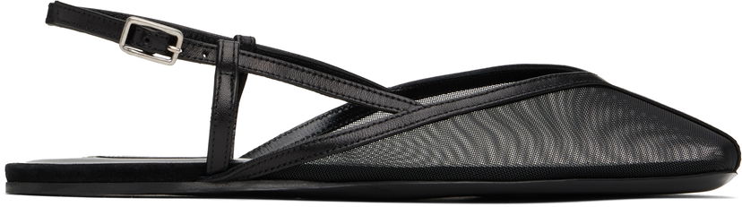 Modni dodatki AMI AMI Paris Slingback Ballerina Flats Črna | FSV807.AW0076