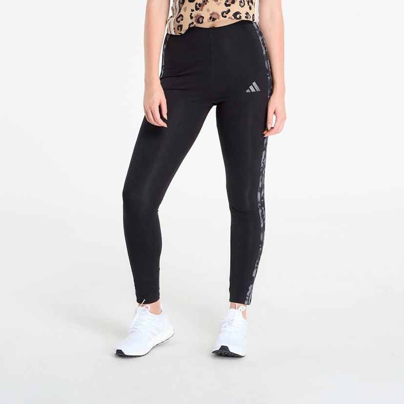 Pajkice adidas Performance Adidas Animal Print 3-Stripes High Rise Leggings Črna | KB6009