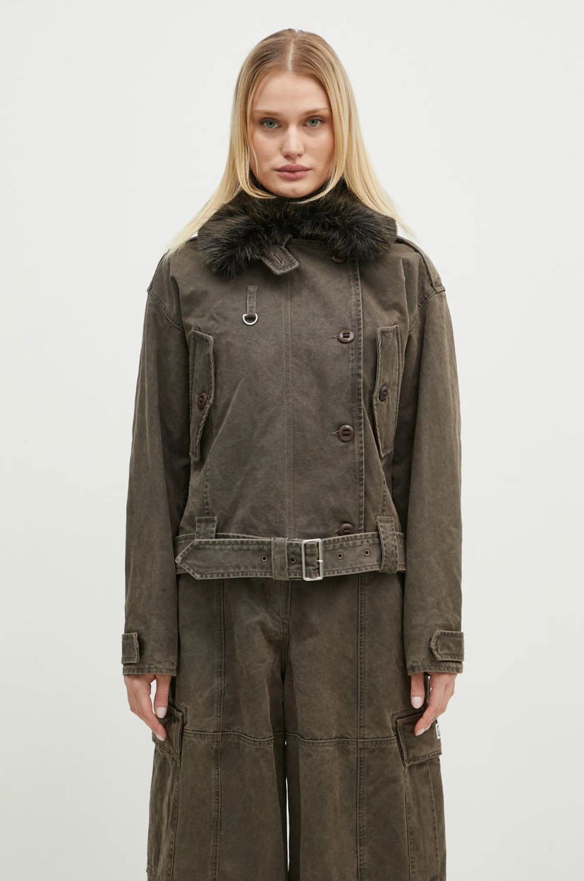 Parka KENZO Dyed Canvas Comber Jacket Zelena | FE62OU2129GK.92