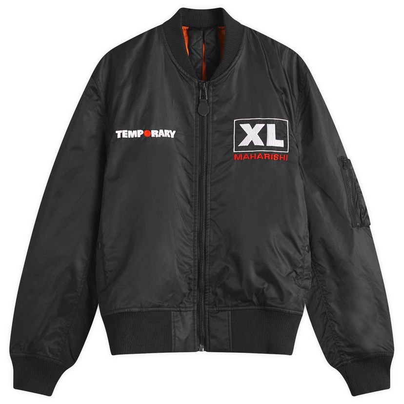 Bomber jakna Maharishi Maharishi XL Temporary Celeste MA-1 Flight Jacket, Size Large Črna | 6109-BLK