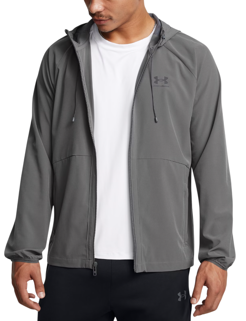 Vetrovka Under Armour UA Stretch Woven Windbreaker Jacket Siva | 6003001-025
