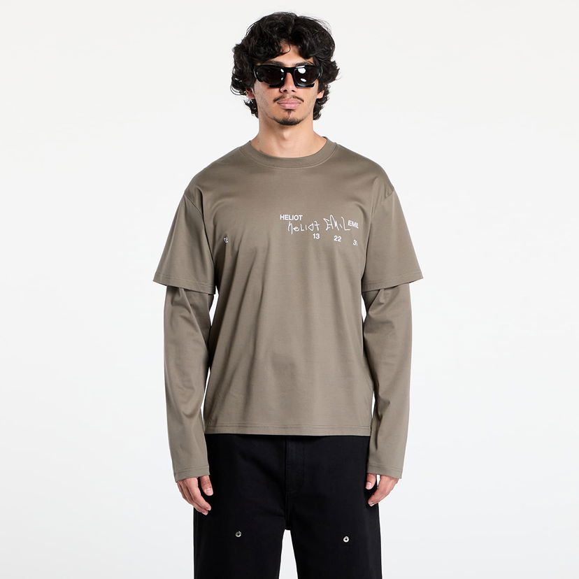 Majica HELIOT EMIL HELIOT EMIL Fulgens Longsleeve T-Shirt Zelena | PREAW25_M_09_146_DST19