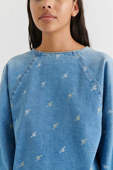Pulover AXEL ARIGATO Daisy Script A Sweatshirt Modra | A2162001, 5