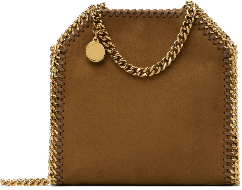 Torbica Stella McCartney Stella McCartney Falabella Tiny Suede Chain Bag Rjava | 391698WP0543