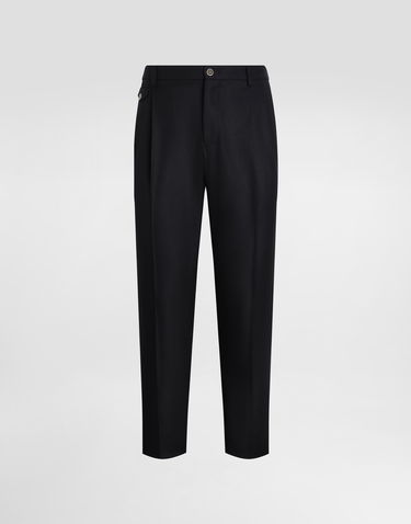 Hlače Dolce & Gabbana Dolce & Gabbana Double-Dart Wool Cropped Trousers Mornarica | GV4EETFM2GUN0000, 0