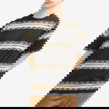 Majica BEAMS Jacquard Stripe Pocket Tee Črna | 3804-0069-156-17, 2