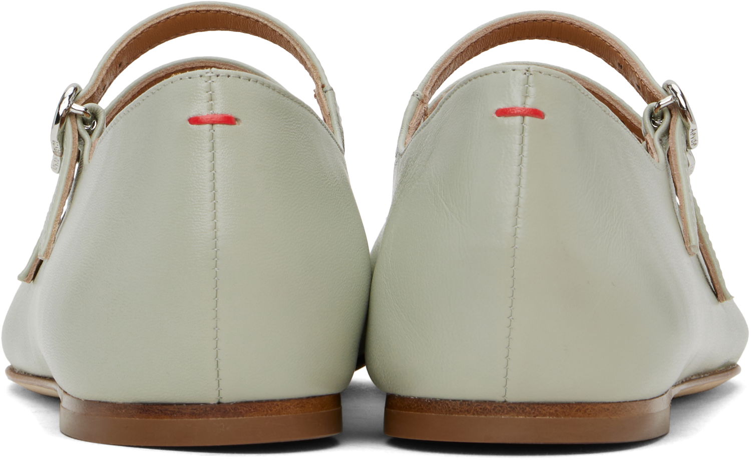 Nega čevljev Aeyde Aeyde Franny Double Buckle Ballerina Flats Zelena | A11-FL-VALS08FL148-SS25-1017-007, 1