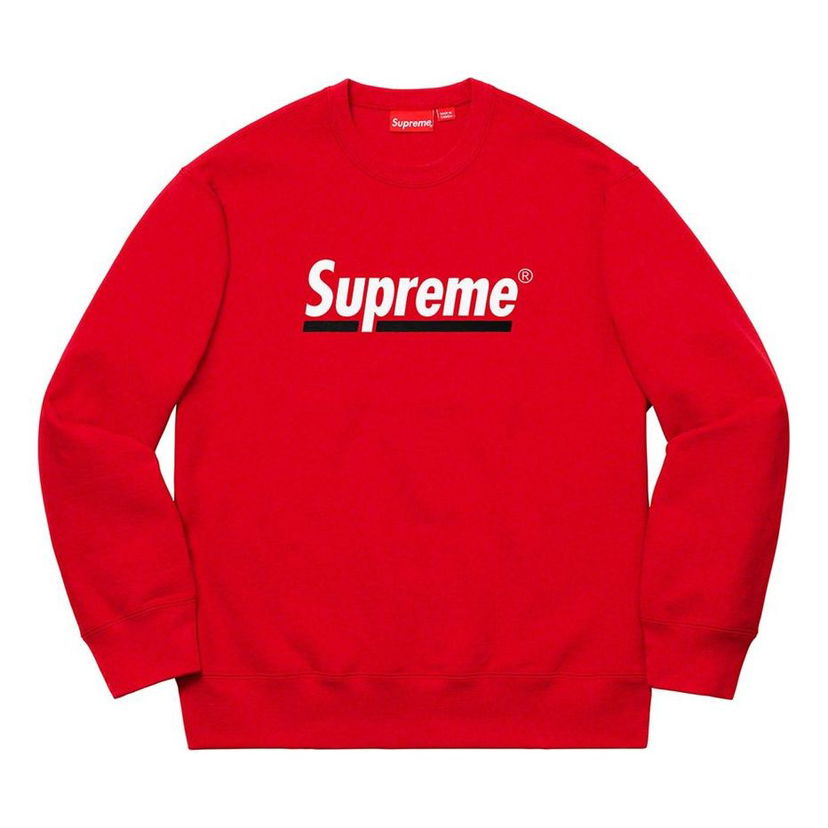 Pleteni pulover Supreme Supreme Underline Crewneck SS20 Week 2 Pullover Rdeča | SUP-SS20-352