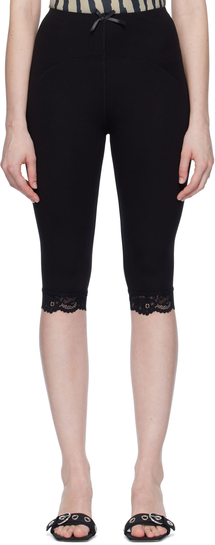 Pajkice Miaou Miaou Billy Capri Short Leggings Črna | 3012PONBLK