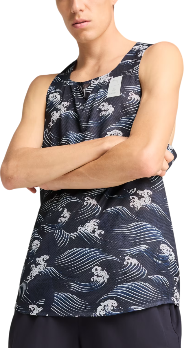 Majica brez rokavov Puma Saysky AOP Tank Top Črna | 526956-16