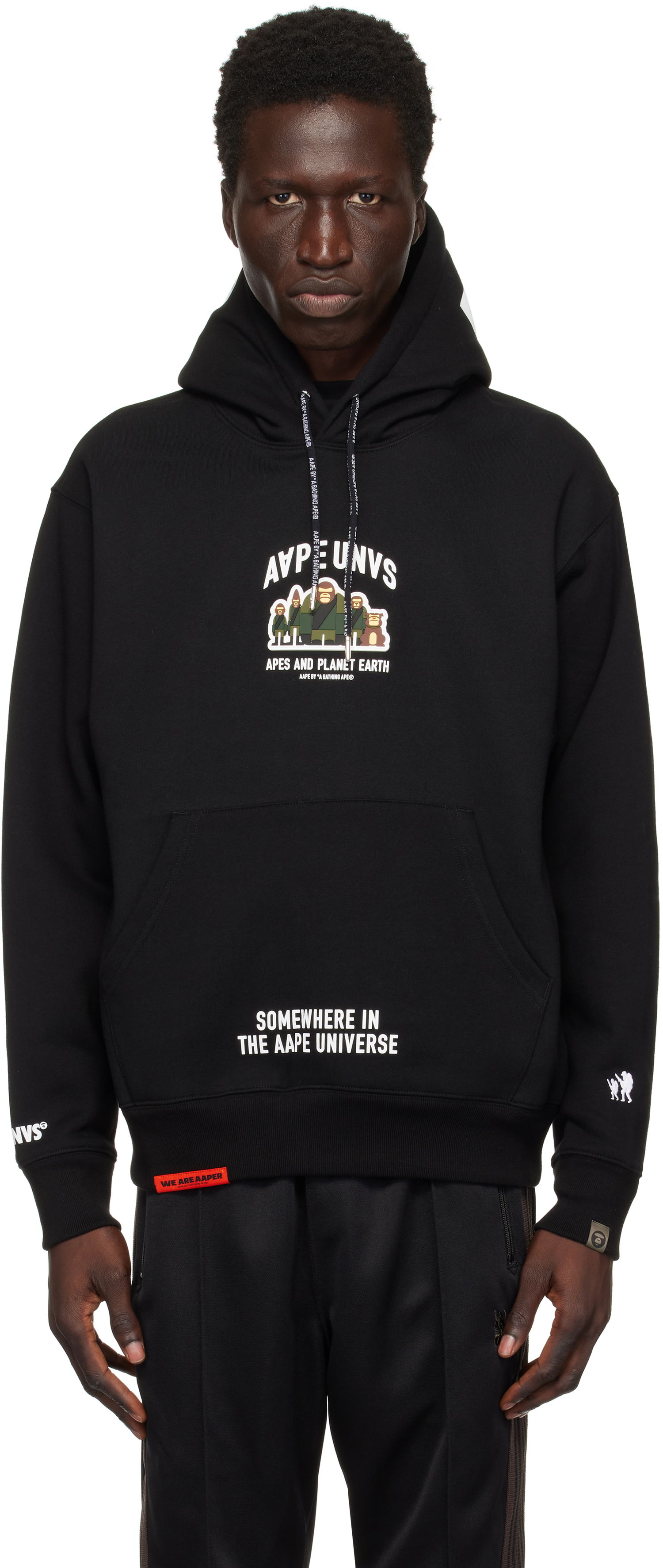 Pulover AAPE by A Bathing Ape AAPE by A Bathing Ape 'AAPER' Pullover Hoodie Črna | AAPSWMB378XXNBKX, 0