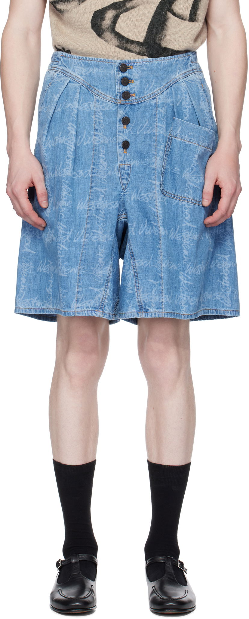 Kratke hlače Vivienne Westwood Vivienne Westwood Romario Bermuda Shorts Modra | 39060002-W014J-