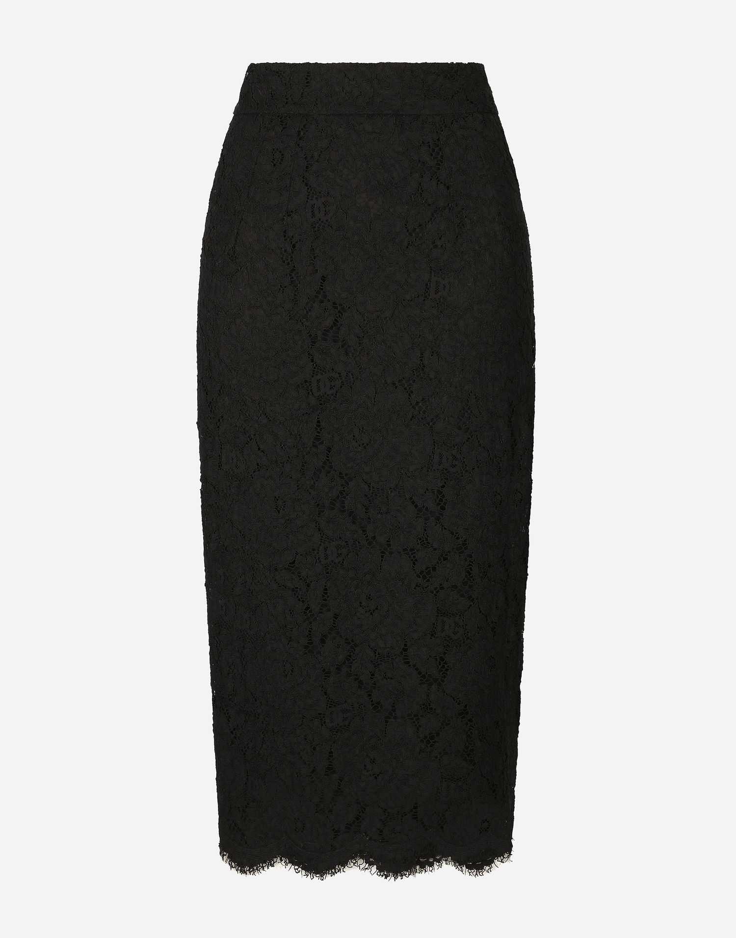 Krila Dolce & Gabbana Dolce & Gabbana Stretch Lace Midi Skirt Črna | F4B7ITHLM7LN0000, 0