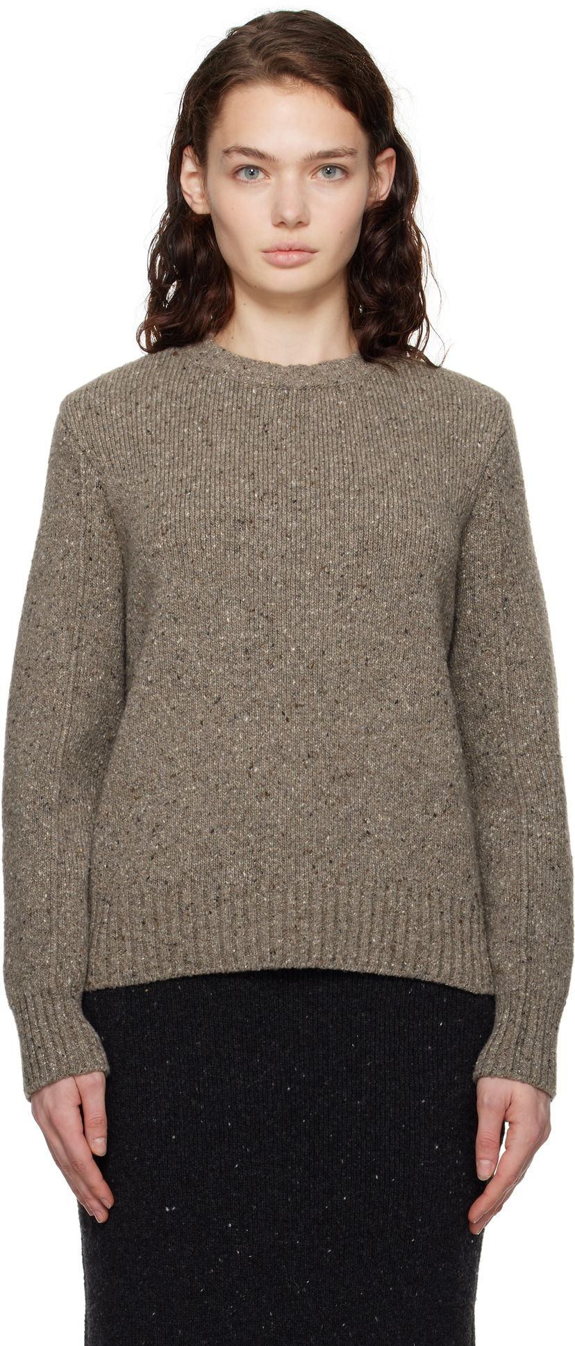 Pleteni pulover Bottega Veneta Wool Tailored Sweater Rjava | 799140 V4TK0