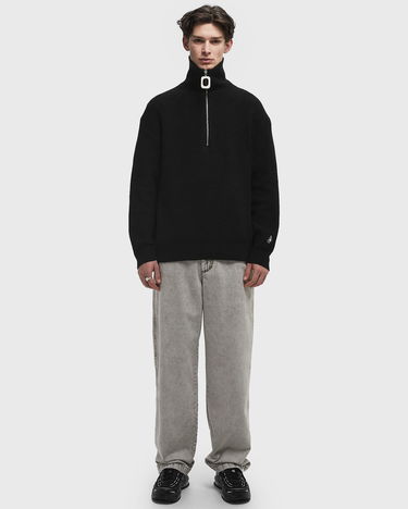 Pleteni pulover JW Anderson JW Anderson Half-Zip Jumper Črna | KW1285-YN0372-999, 1